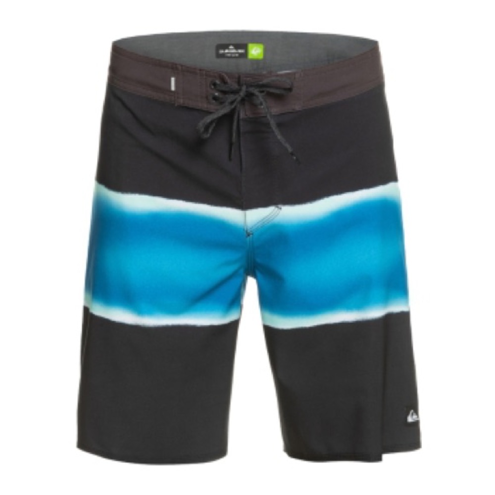 Quicksilver Men’s Boardshorts Surf Silk New Wave 19 Black & Blue - 32 Waist